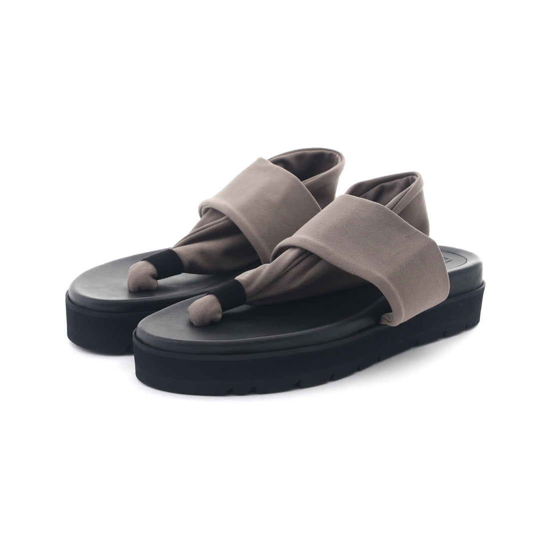 ギャラリー gallery レディース サンダル 厚底 ストレッチ トングサンダル LGW-14 疲れにくい ぺたんこ ビーチサンダル 日本製 (オーク) オーク