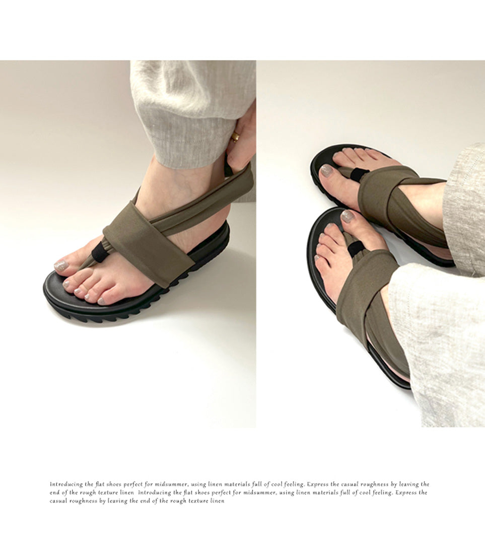 Gallery gallery 女士涼鞋 彈性夾趾涼鞋 LGW-11 平底易走帶涼鞋 日本製造