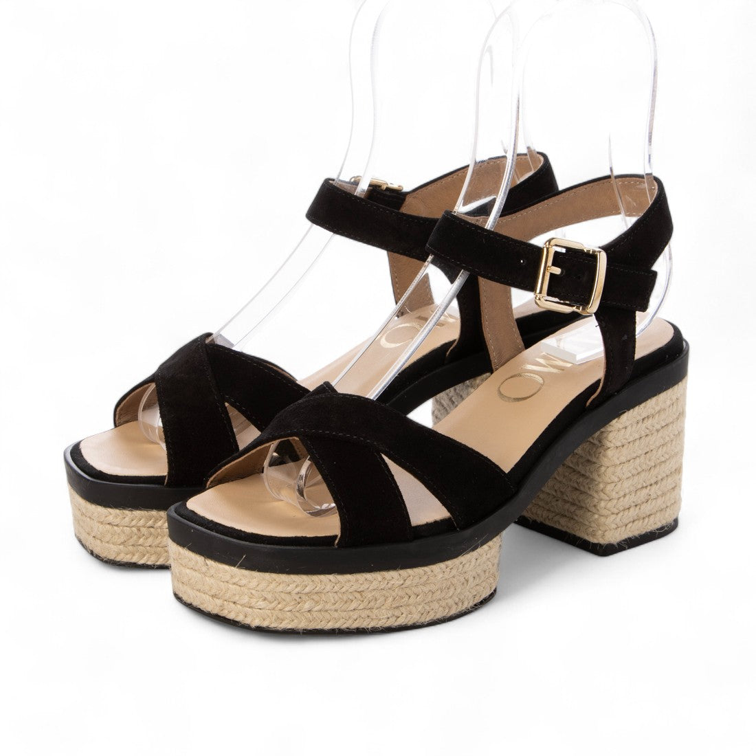 ガイモ gaimo チャンキーヒールストラップサンダル (ブラック) ブラック