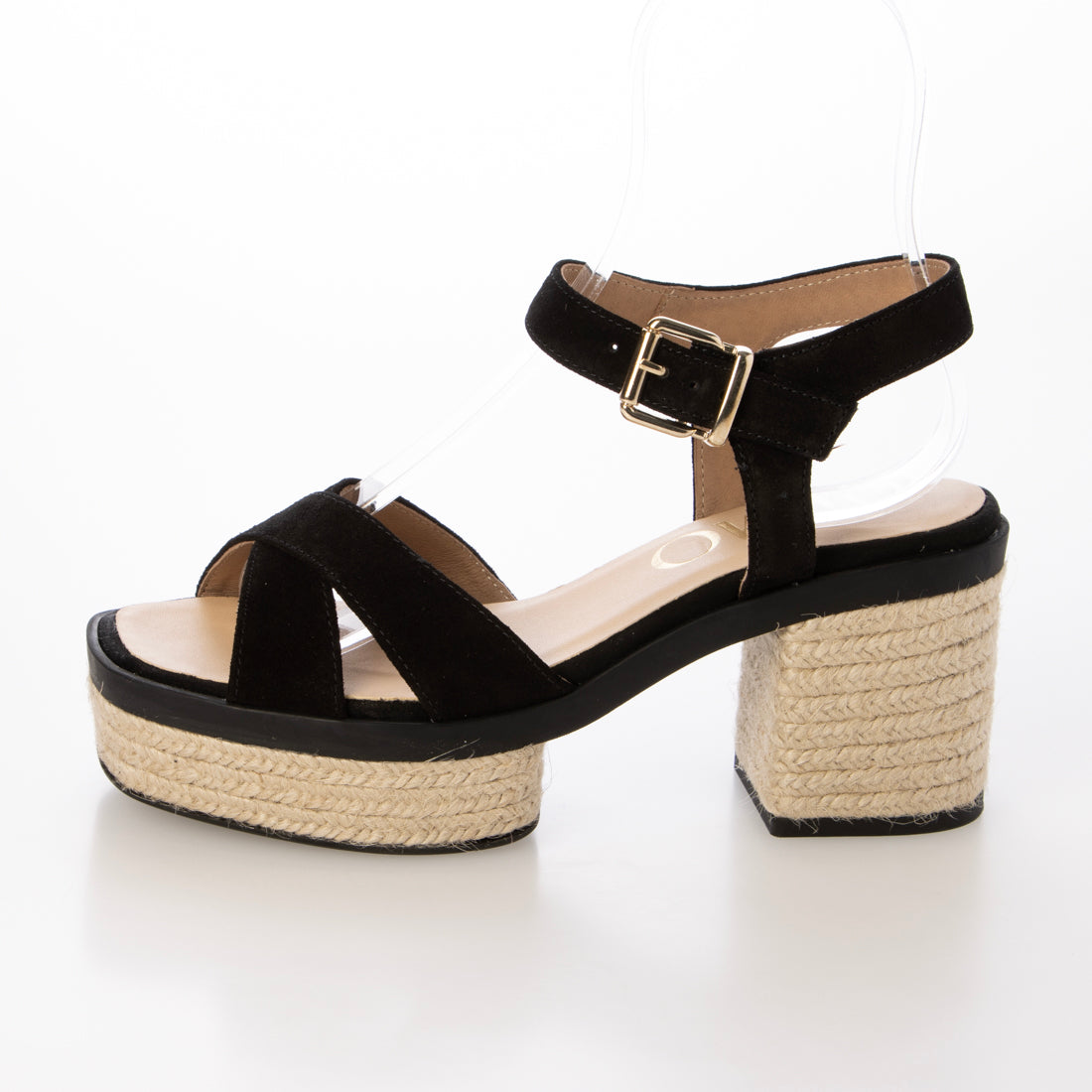 ガイモ gaimo チャンキーヒールストラップサンダル (ブラック) ブラック