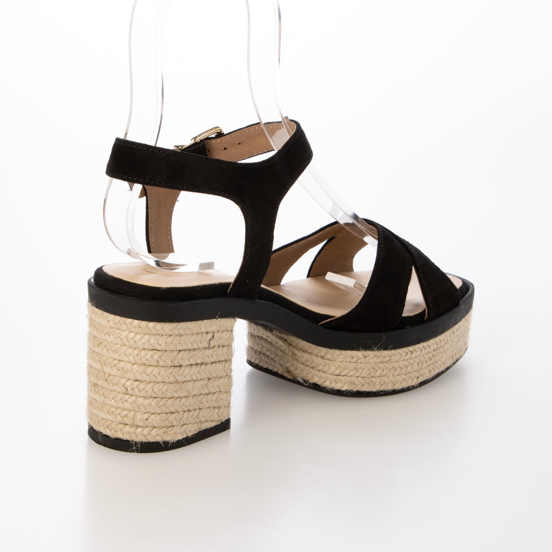 ガイモ gaimo チャンキーヒールストラップサンダル (ブラック) ブラック