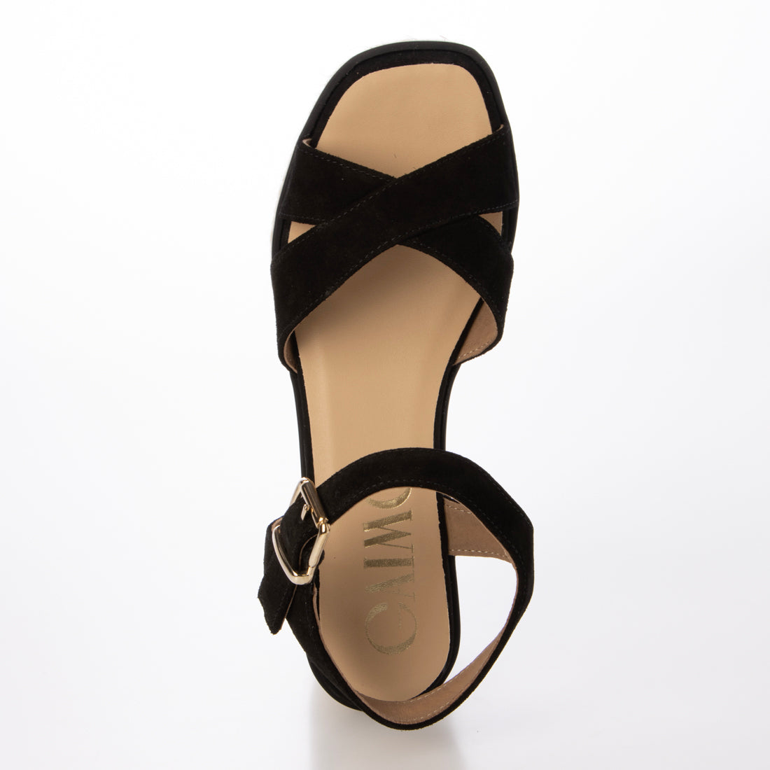 ガイモ gaimo チャンキーヒールストラップサンダル (ブラック) ブラック