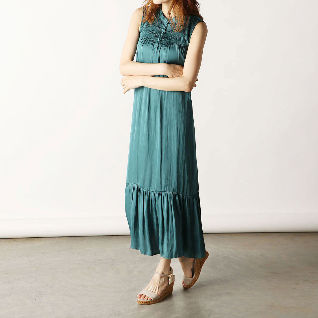 ガイモ gaimo ウェッジソールサンダル (レッドラメ) レッドラメ