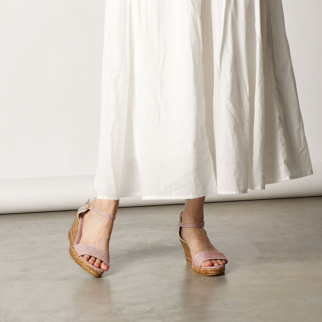 ガイモ gaimo ウェッジソールサンダル (レッドラメ) レッドラメ