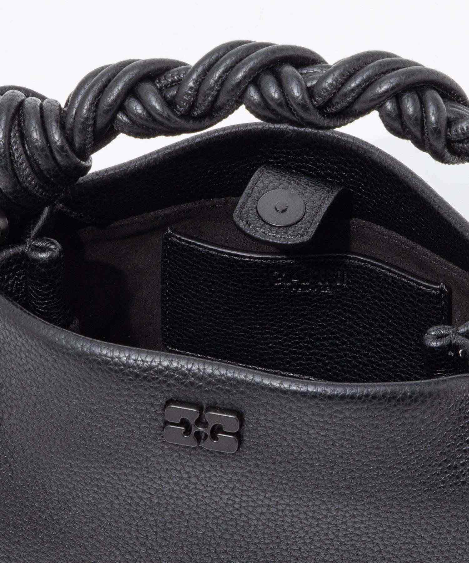 ガニー GANNI ガニー GANNI Grained Mini Ganni Bou Bag Grained グレイン ミニ ガニー ボウ バッグ A6961 5894 ハンドバッグ ショルダーバッグ (BLACK/ブラック) BLACK/ブラック