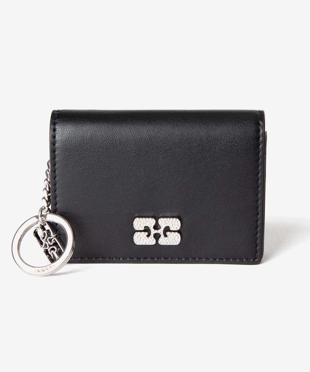 ガニー GANNI ガニー GANNI Bou Flap Card Holder Strass ボウ フラップ カードホルダー A6395 5898 カードケース レディース 財布 小物 (BLACK/ブラック) BLACK/ブラック