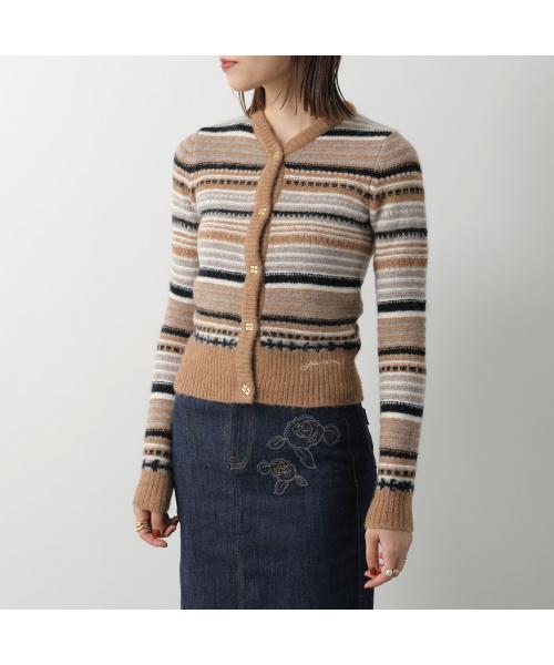 ガニー GANNI GANNI カーディガン Soft Wool Stripe Cardigan ニット (K2257/271/Skyway) K2257/271/Skyway