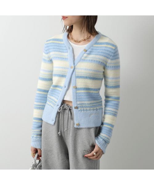 ガニー GANNI GANNI カーディガン Soft Wool Stripe Cardigan ニット (K2257/271/Skyway) K2257/271/Skyway