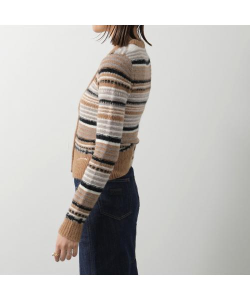 ガニー GANNI GANNI カーディガン Soft Wool Stripe Cardigan ニット (K2257/271/Skyway) K2257/271/Skyway