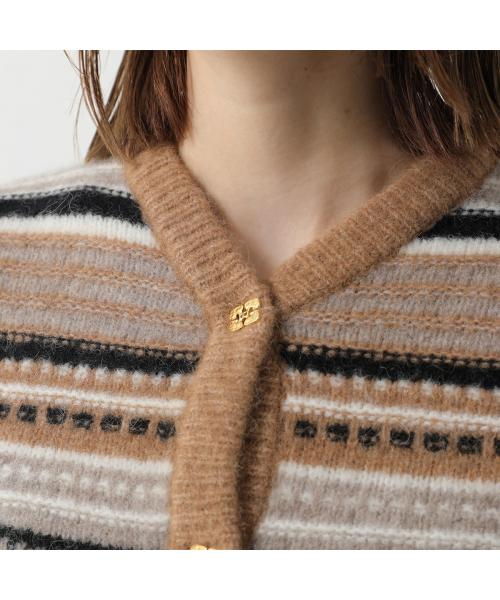 ガニー GANNI GANNI カーディガン Soft Wool Stripe Cardigan ニット (K2257/271/Skyway) K2257/271/Skyway