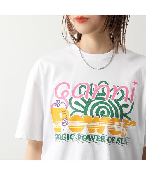 GANNI GANNI T-shirt Future Heavy Jersey Sun Short Sleeve T-shirt