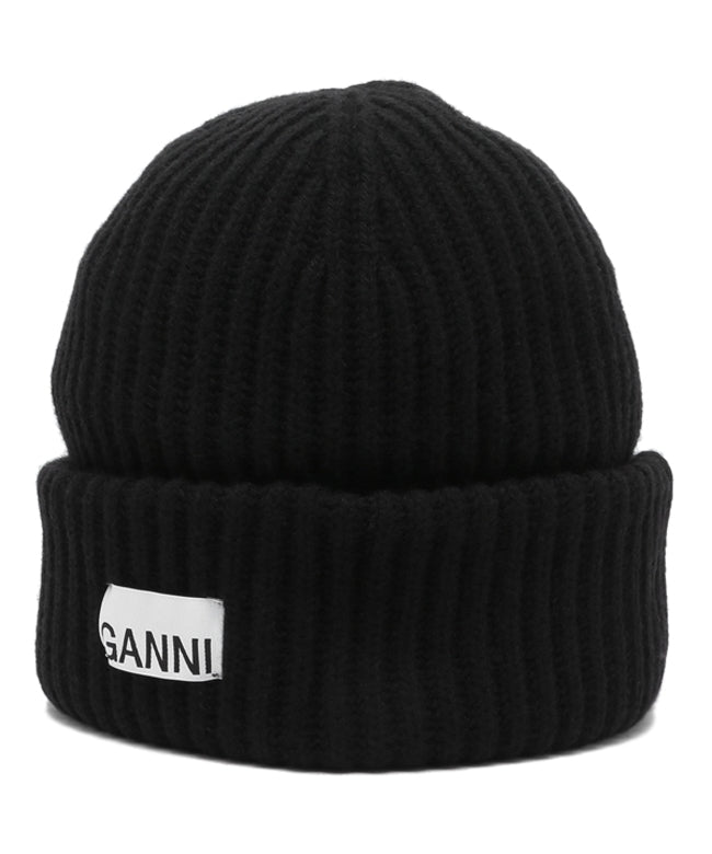GANNI GANNI Hat Knit Cap Beanie black Women's GANNI A4429 099