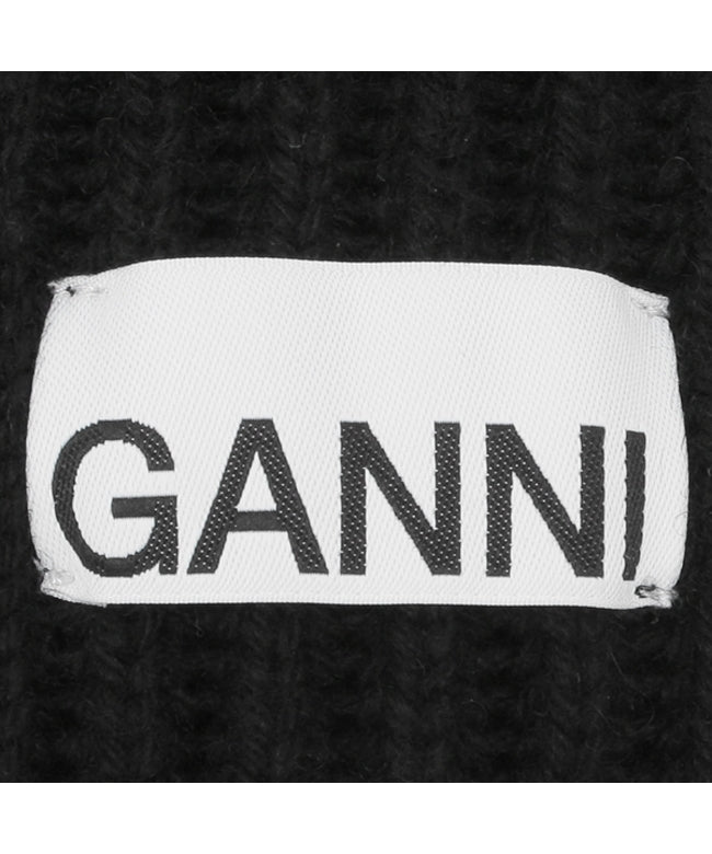 GANNI GANNI Hat Knit Cap Beanie black Women's GANNI A4429 099