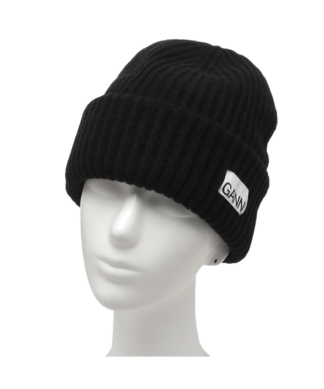 GANNI GANNI Hat Knit Cap Beanie black Women's GANNI A4429 099