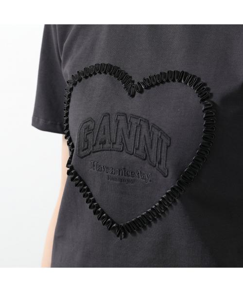 ガニー GANNI GANNI 半袖 Tシャツ Heavy Cotton Heart Small T-Shirt