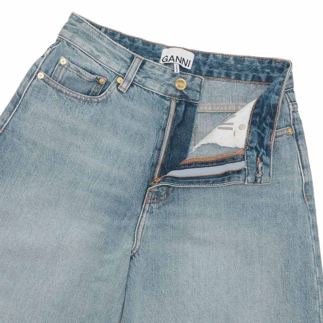 ガニー GANNI パンツ デニム ブルー レディース GANNI J1641 565 (BLUE) BLUE