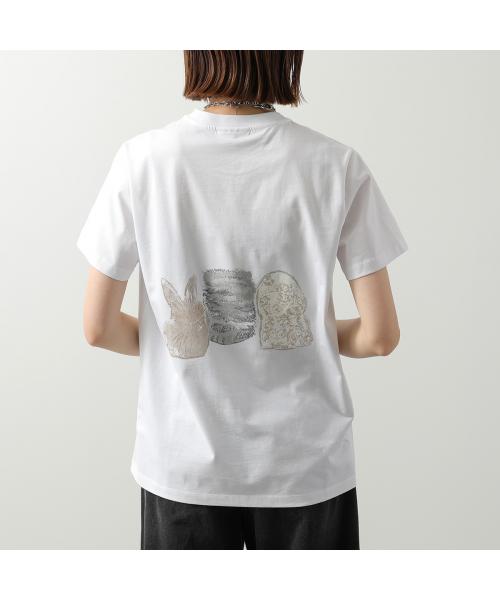 ガニー GANNI GANNI 半袖 Tシャツ Basic cotton Jersey T-shirt ロゴ (A1050029/151/BRIGHT-WHITE) A1050029/151/BRIGHT-WHITE