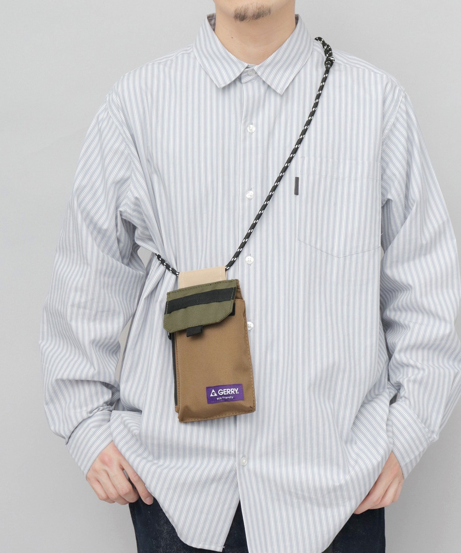 ジェリー GERRY 撥水加工 リサイクルポリエステル スマホ マルチミニショルダーバッグ (ベージュ) ベージュ