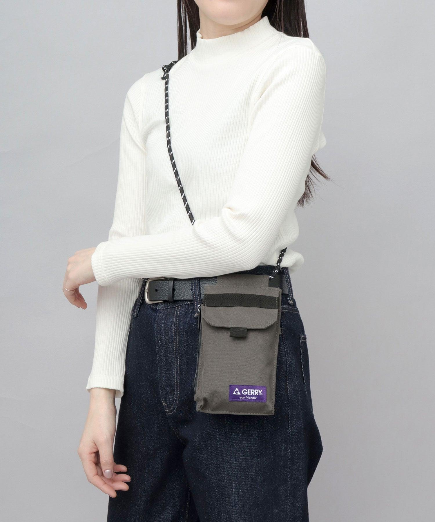 ジェリー GERRY 撥水加工 リサイクルポリエステル スマホ マルチミニショルダーバッグ (ベージュ) ベージュ