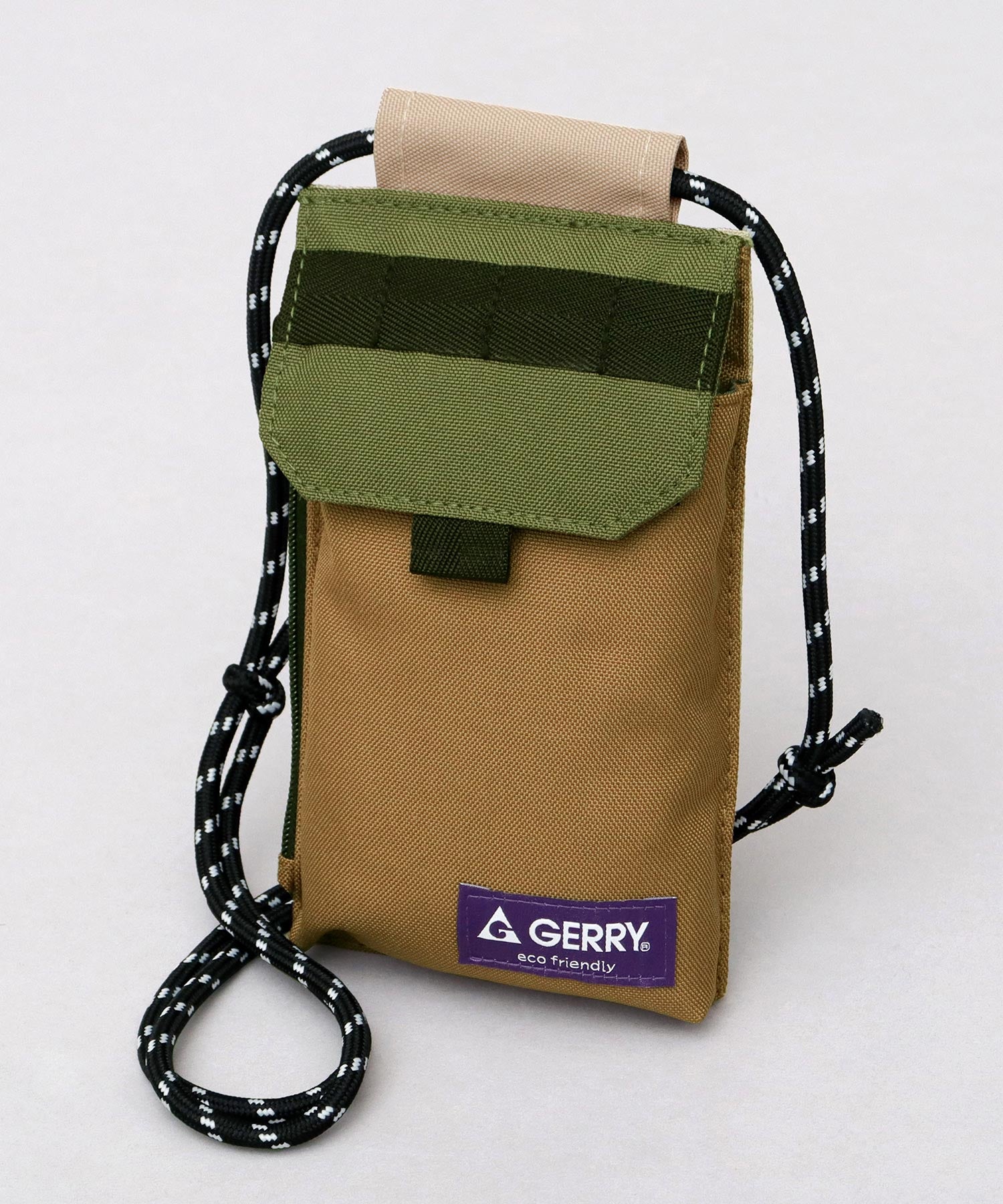 ジェリー GERRY 撥水加工 リサイクルポリエステル スマホ マルチミニショルダーバッグ (ベージュ) ベージュ