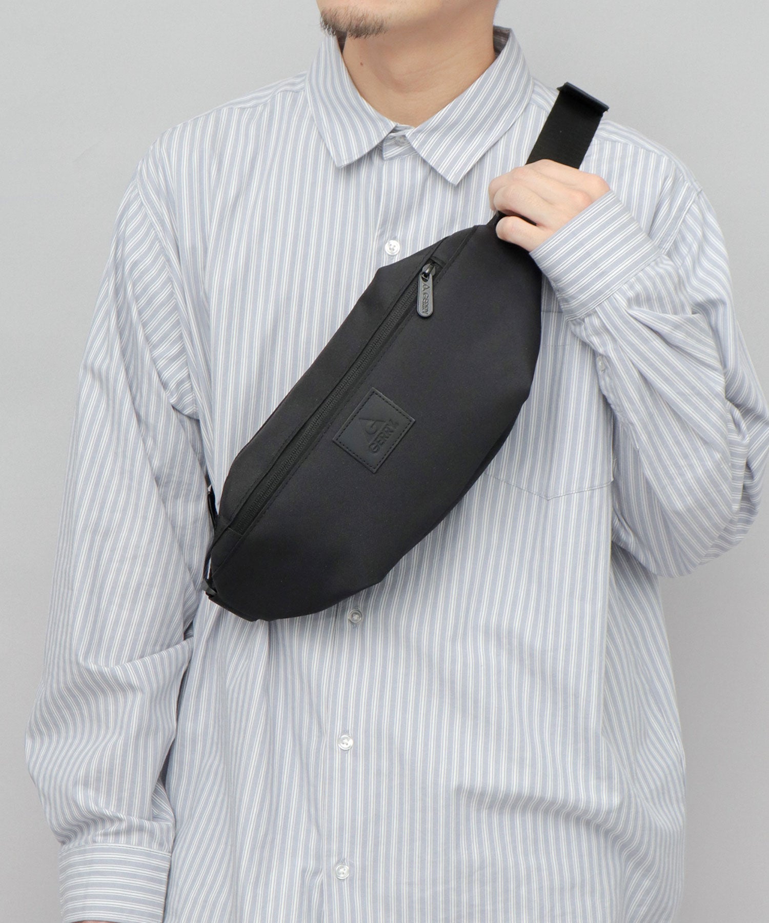 ジェリー GERRY 撥水加工 ウエスト ボディバッグ (ブラック) ブラック