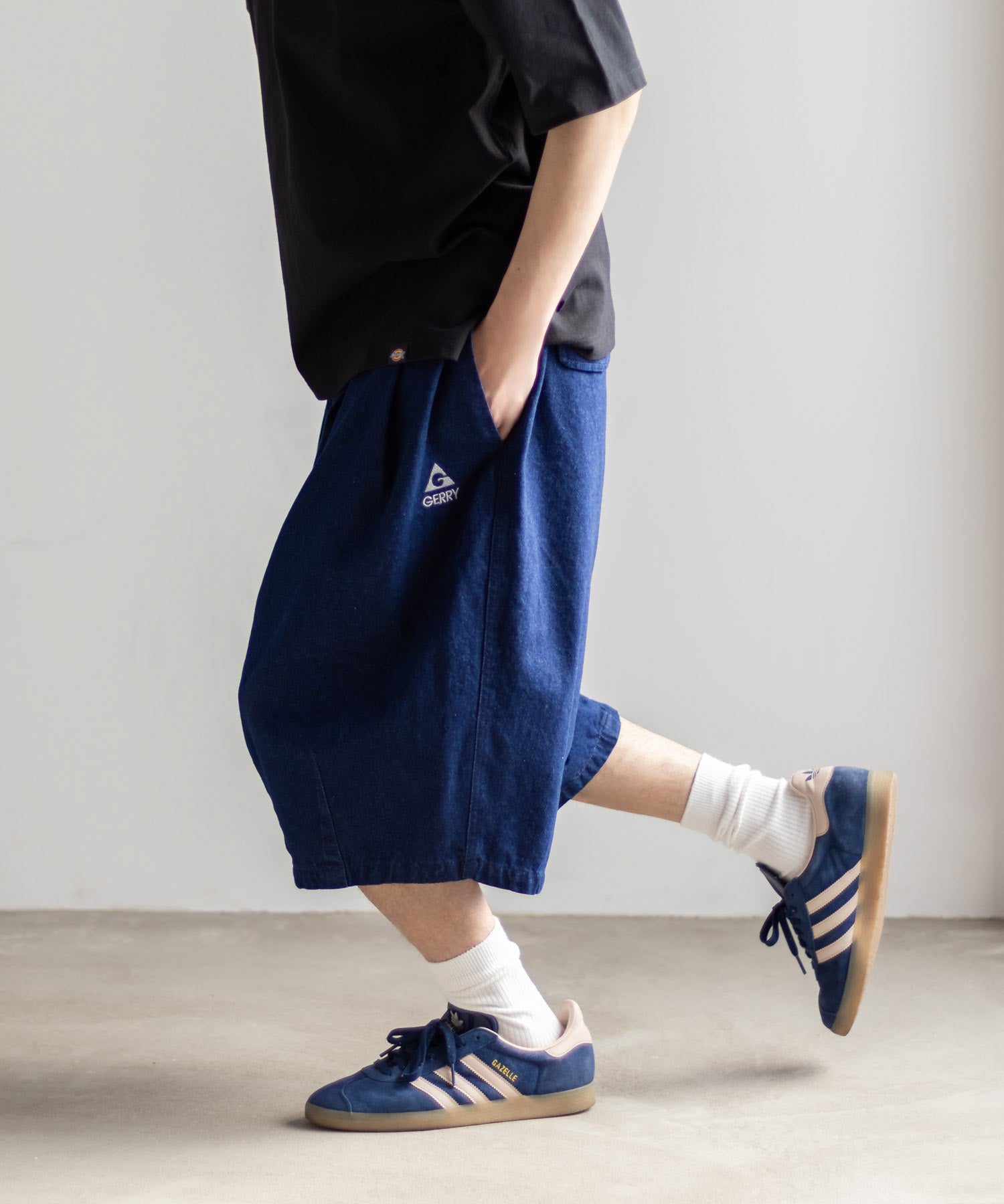 ジェリー GERRY タックワイドショートパンツ (ベージュ) ベージュ