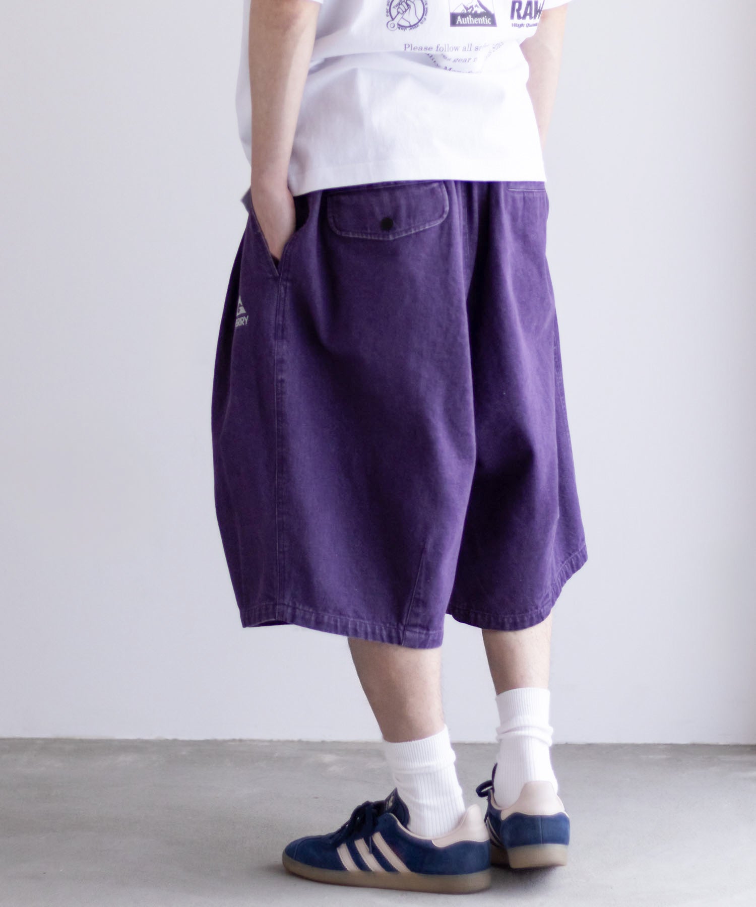 ジェリー GERRY タックワイドショートパンツ (ベージュ) ベージュ