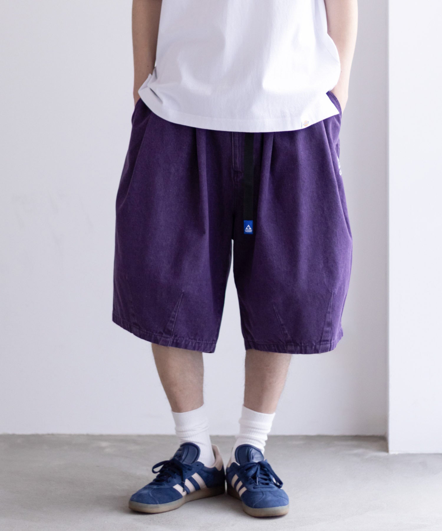 ジェリー GERRY タックワイドショートパンツ (パープル) パープル