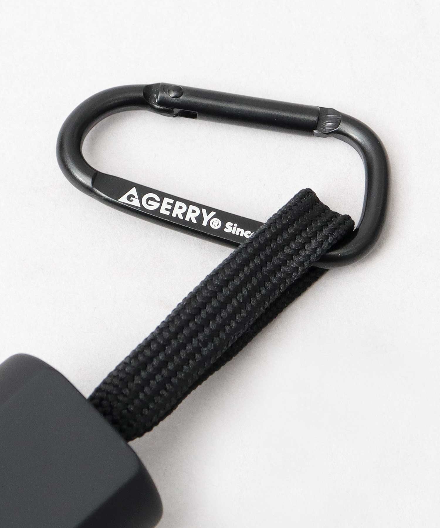 ジェリー GERRY 超撥水 軽量・スリム スマート メンズ折傘 大きめサイズ 58cm カラビナ付き (ベージュ) ベージュ