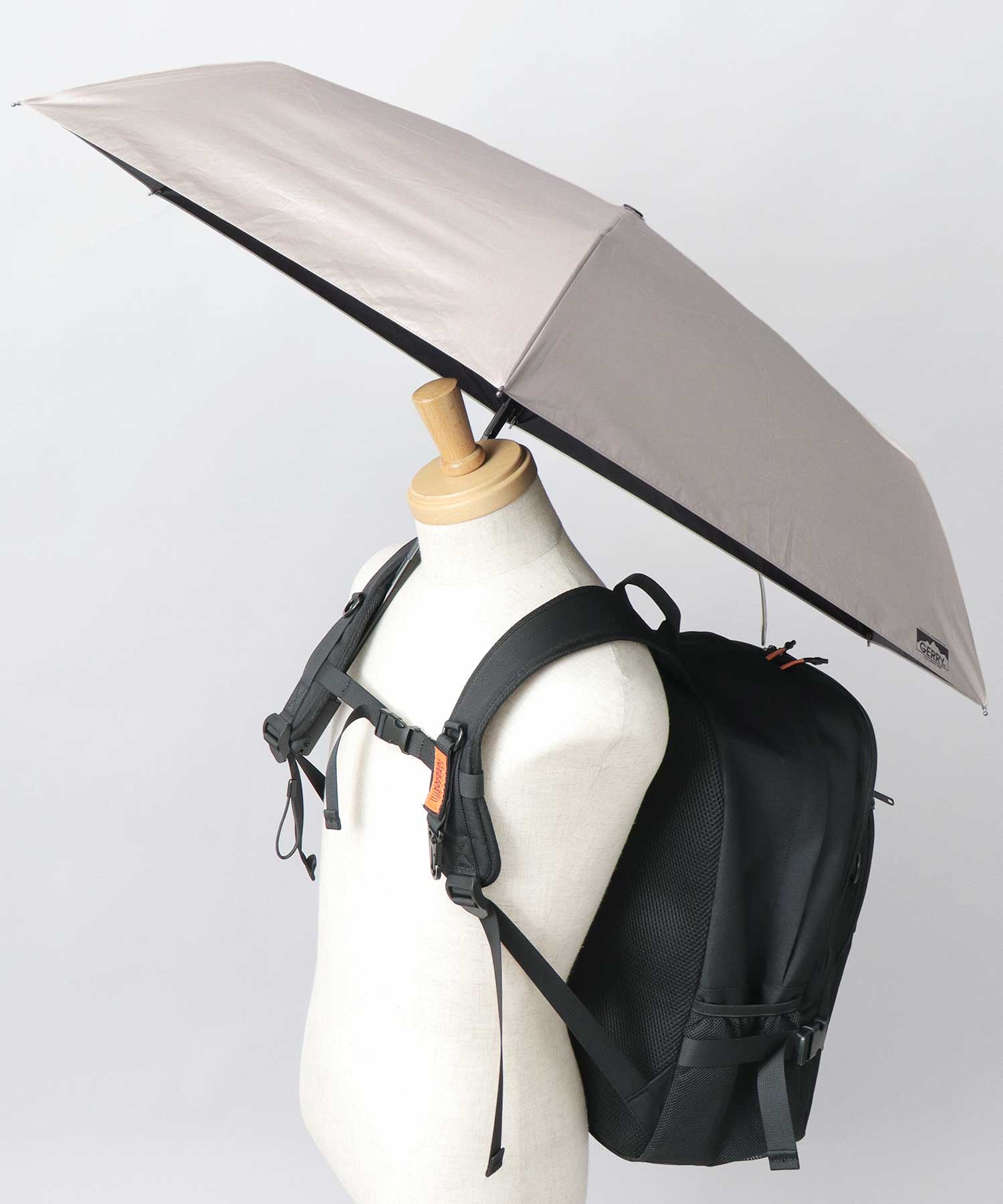 ジェリー GERRY 晴雨兼用 自動開閉式 折り畳み メンズ日傘 55cm 軽量モデル (オフホワイト) オフホワイト