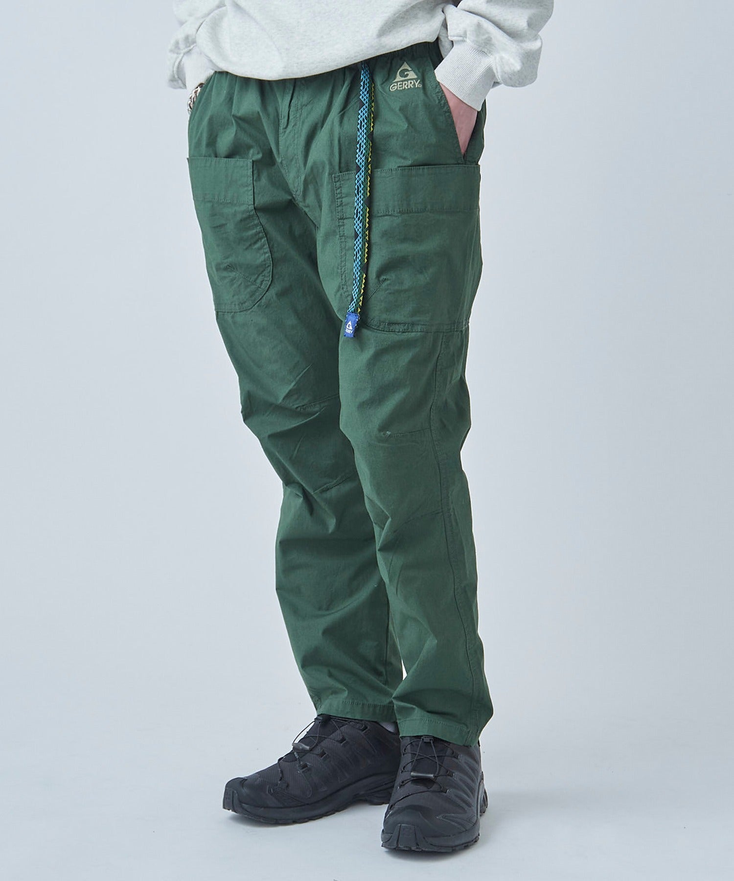 ジェリー GERRY 【GERRY】シャンブレー・ポプリンストレッチキャンプクライミングパンツ 079300 (オリーブ) オリーブ