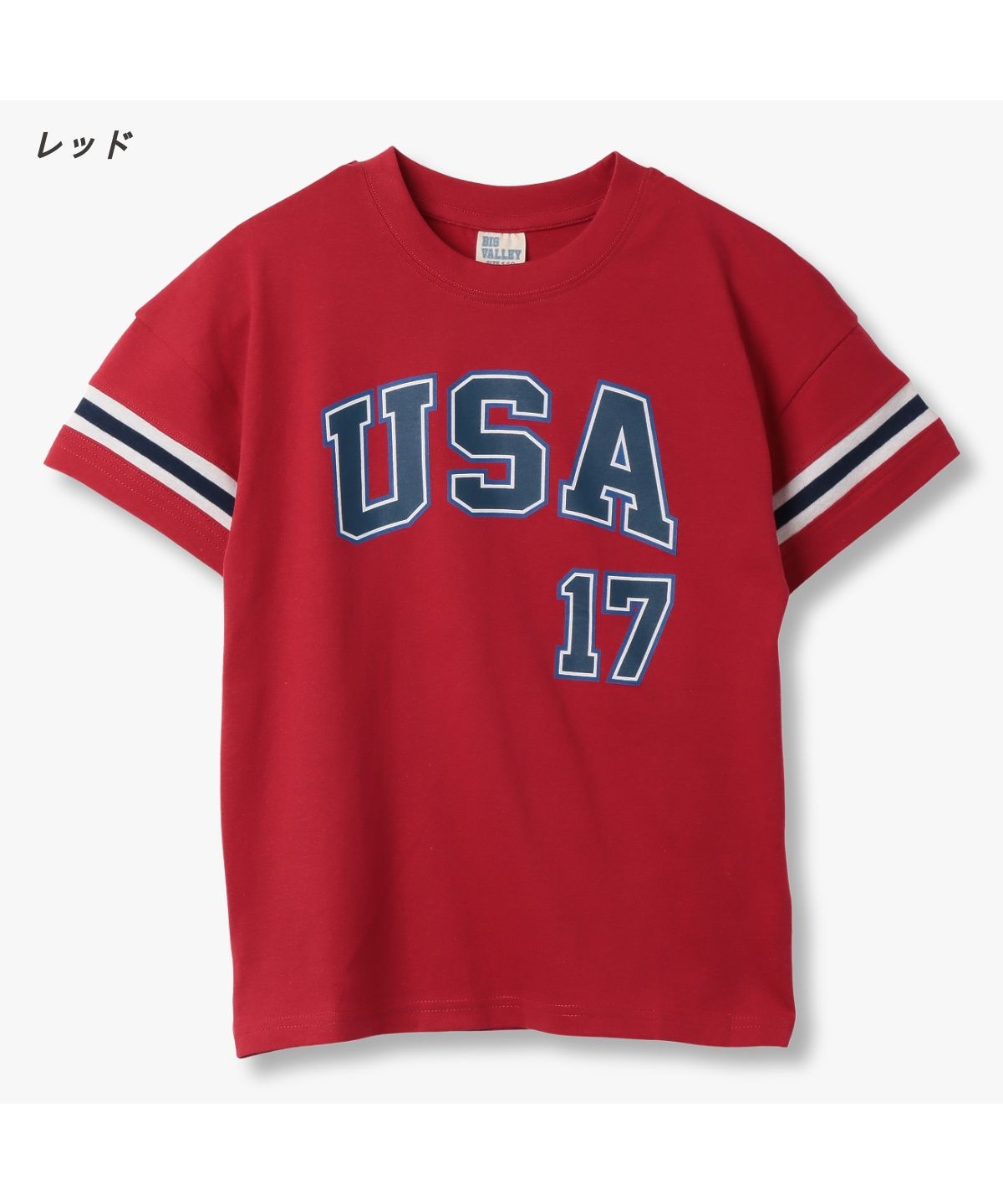 ディフィット D.FIT USA半袖Tシャツ,レッド