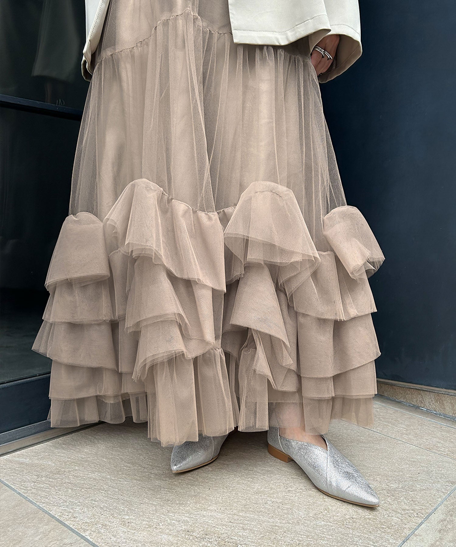 ガール GIRL フェイクレザー Vカット フラットパンプス 結婚式 ヒール オフィス 歩きやすい シューズ (シルバー) シルバー