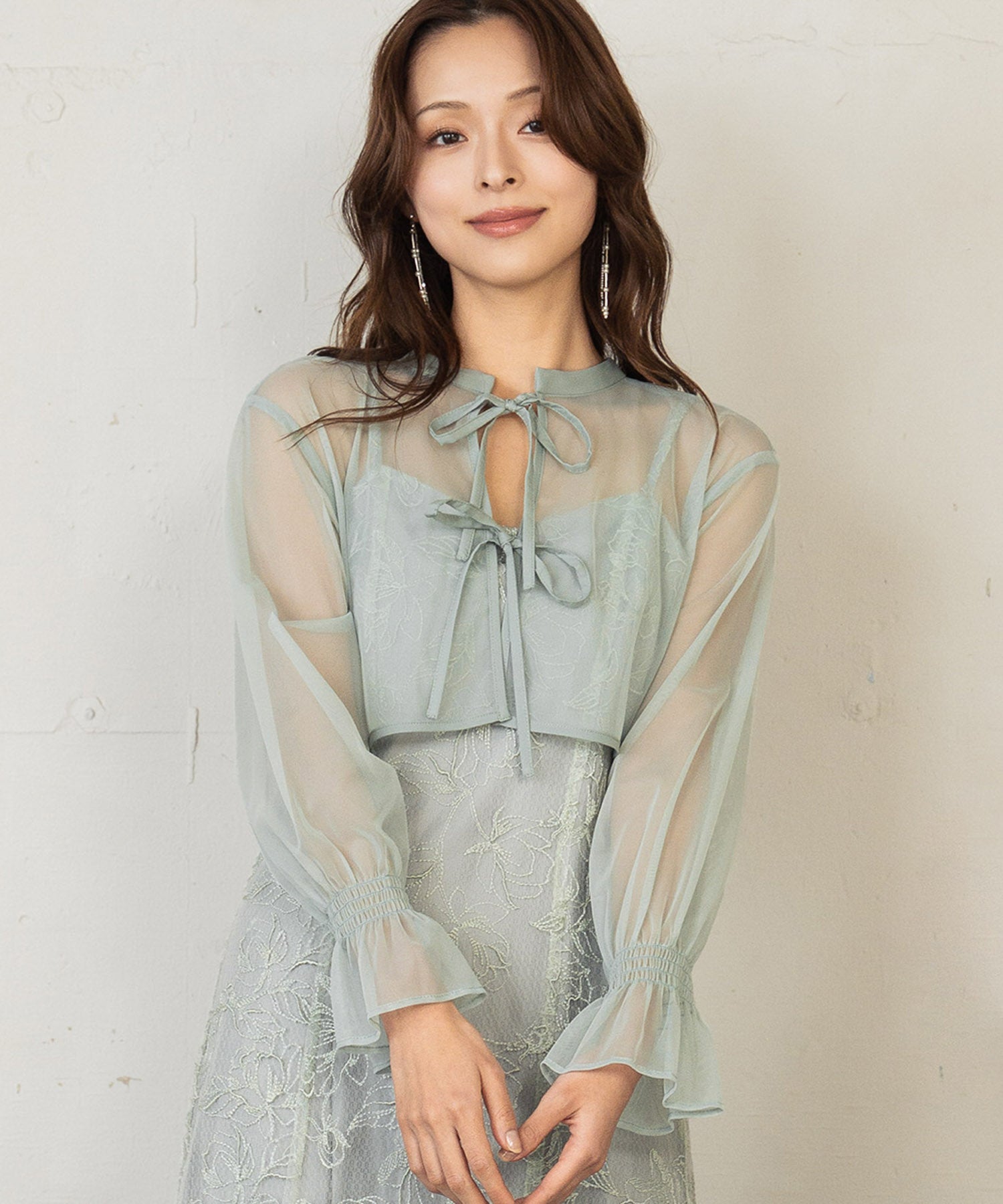 ガール GIRL ダブルリボンボレロセットドレス 2WAY 結婚式 ワンピース パーティードレス オケージョンドレス お呼ばれ 二次会 成人式 同窓会 (ミント) ミント