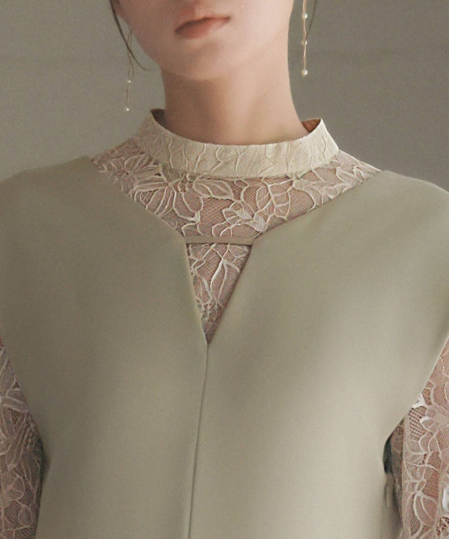 Girl Lace Bell Sleeve Blouse and Jumper Skirt Layered Mermaid Long Wedding Dress Party Dress Occasion Dress Invitation Second Party Coming of Age Ceremony Reunion Maternity Pregnant