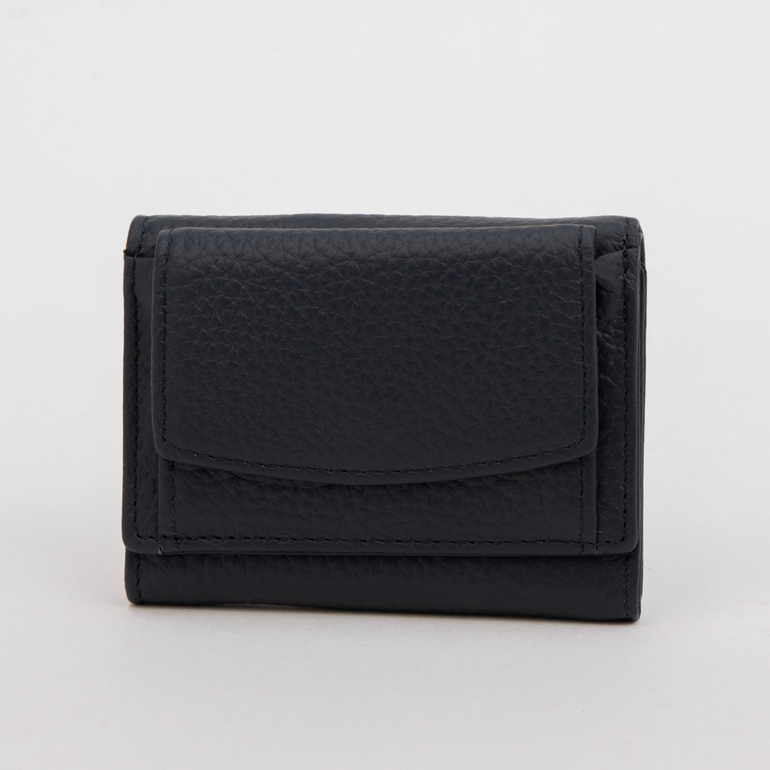 ジオアンドジア GIO&GIA ミニ財布 三つ折り財布 本革 牛革 ミニウォレット 小さい 軽い財布 小銭入れ コンパクト (ネイビー) ネイビー