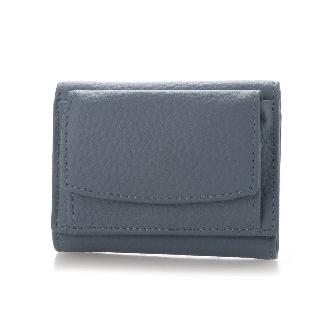 ジオアンドジア GIO&GIA ミニ財布 三つ折り財布 本革 牛革 ミニウォレット 小さい 軽い財布 小銭入れ コンパクト (WATER-BLEU) WATER-BLEU