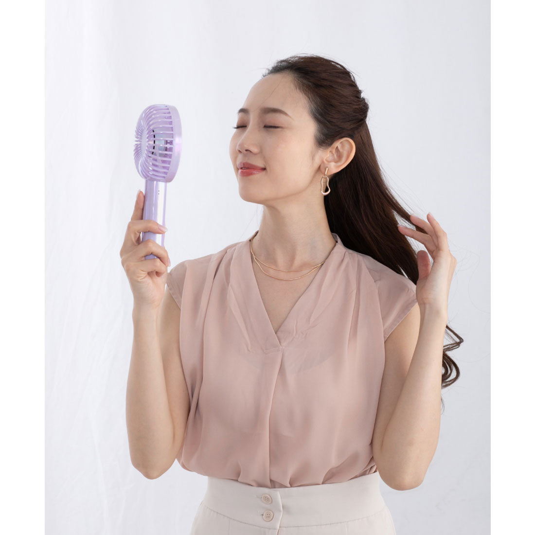 グローバルジャパン GLOBAL JAPAN Oluハンディファン (パープル) パープル