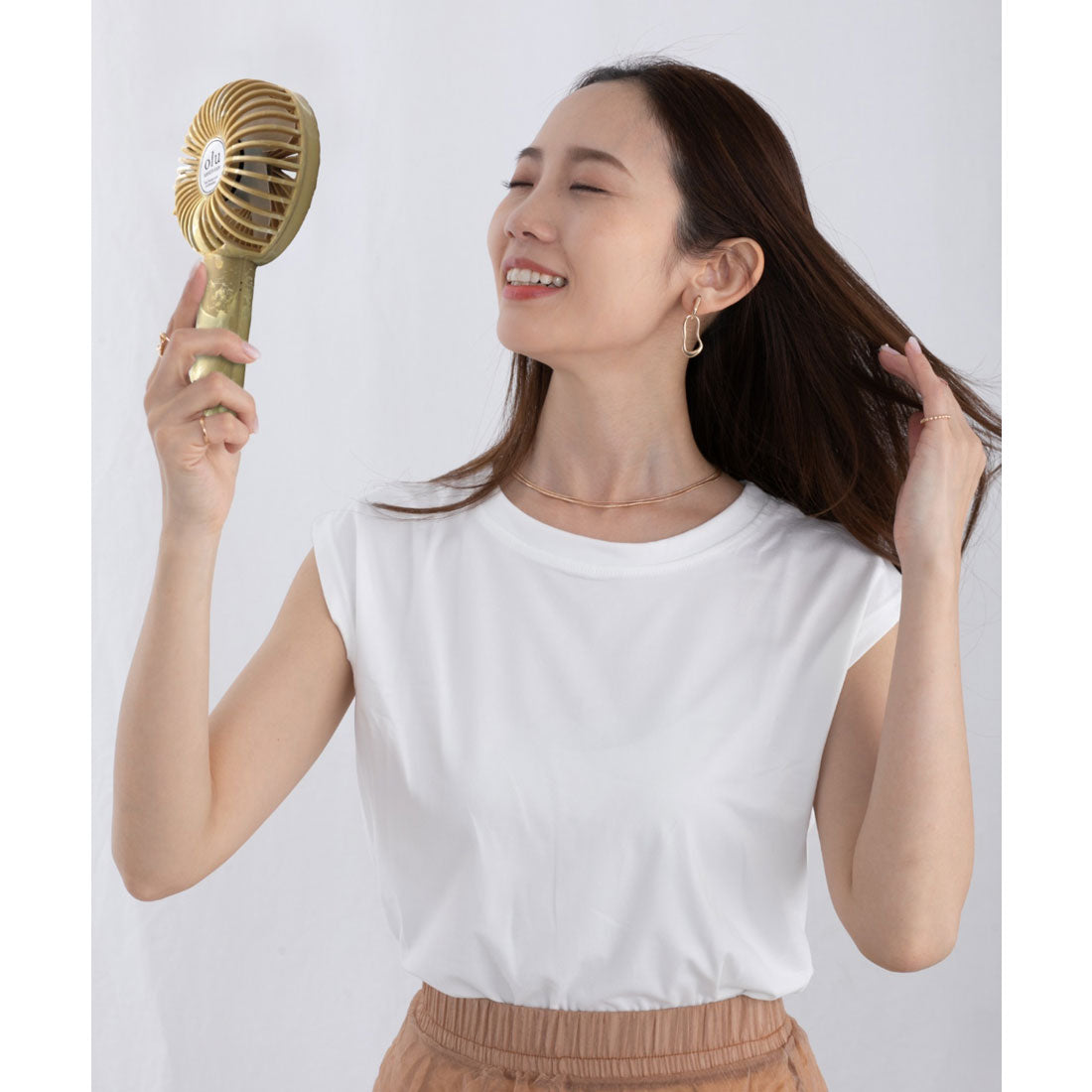 グローバルジャパン GLOBAL JAPAN Oluハンディファン (モカ) モカ