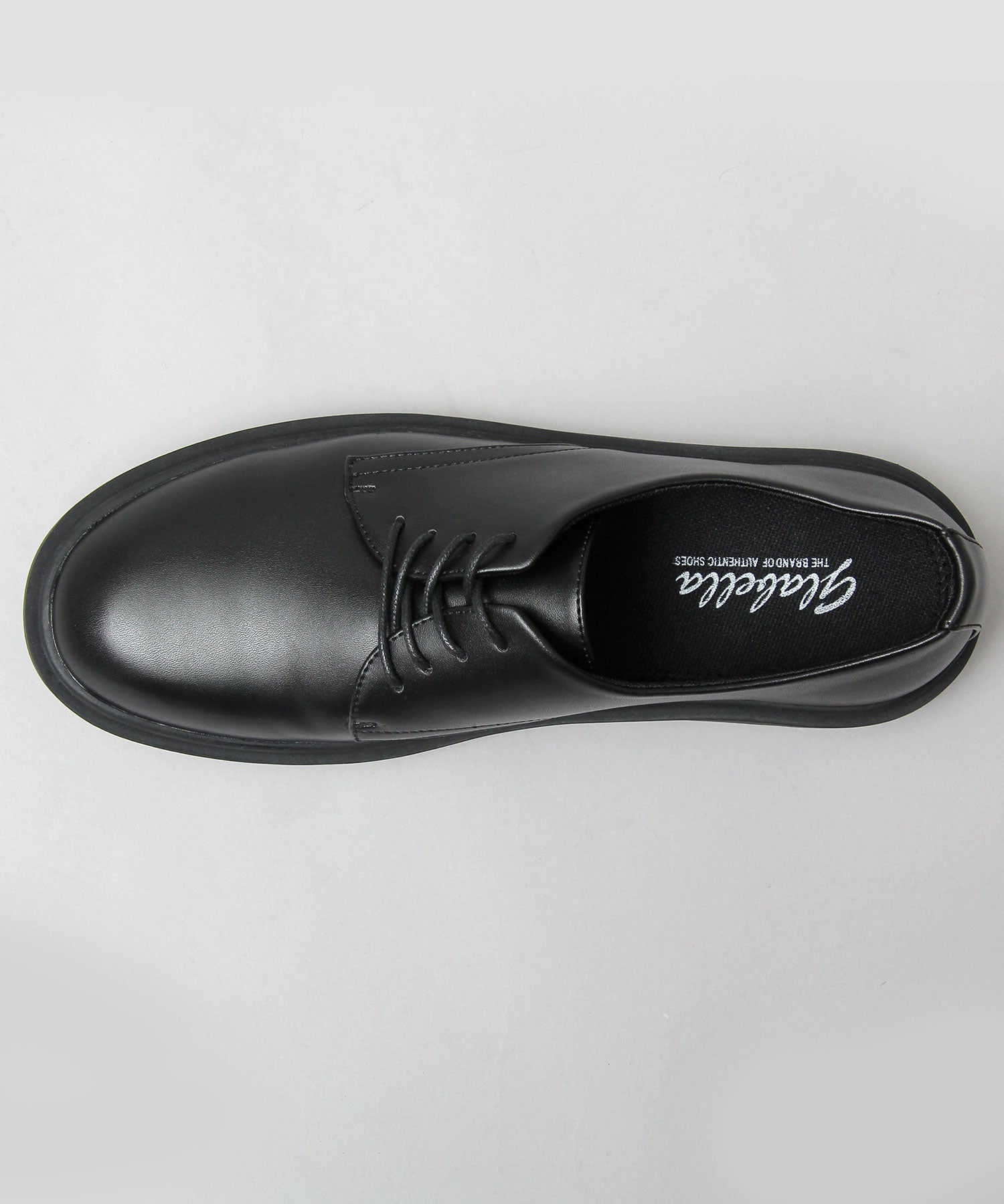 glabella 牛津鞋繫帶假皮革黑色