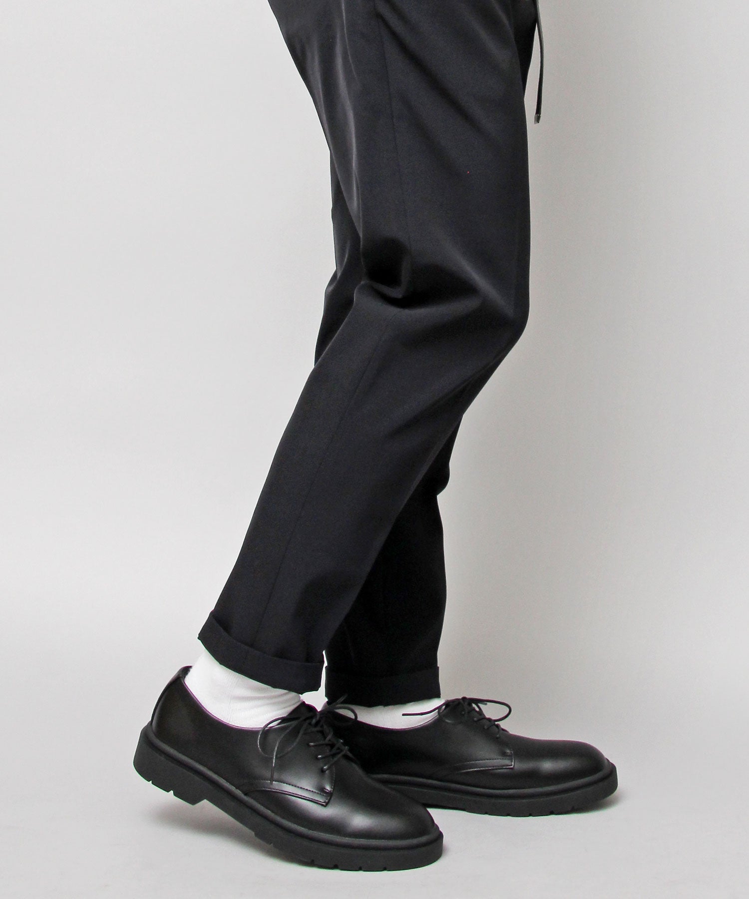 glabella 牛津鞋繫帶假皮革黑色