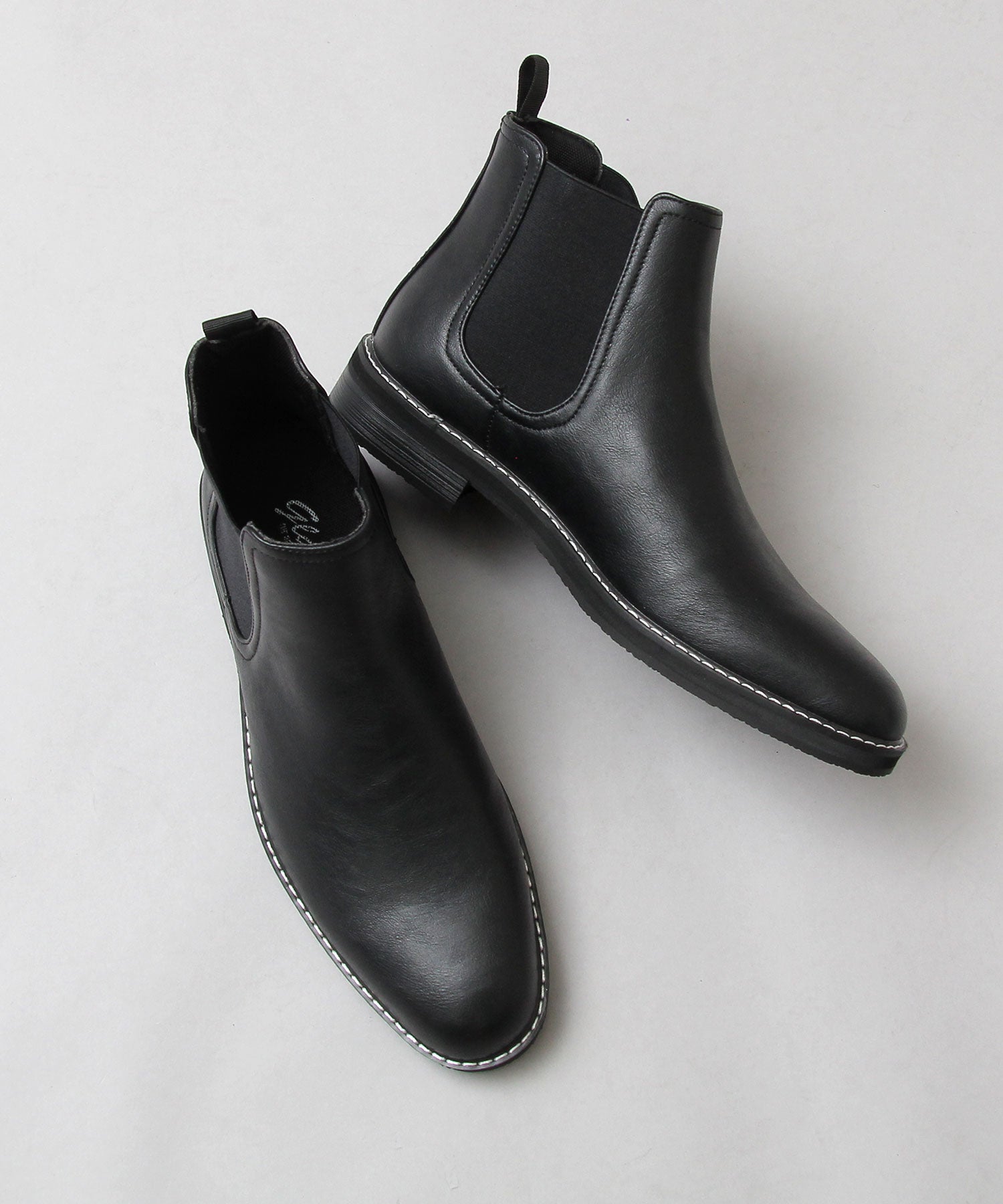 眉間戈爾男士靴子絨面革切爾西靴