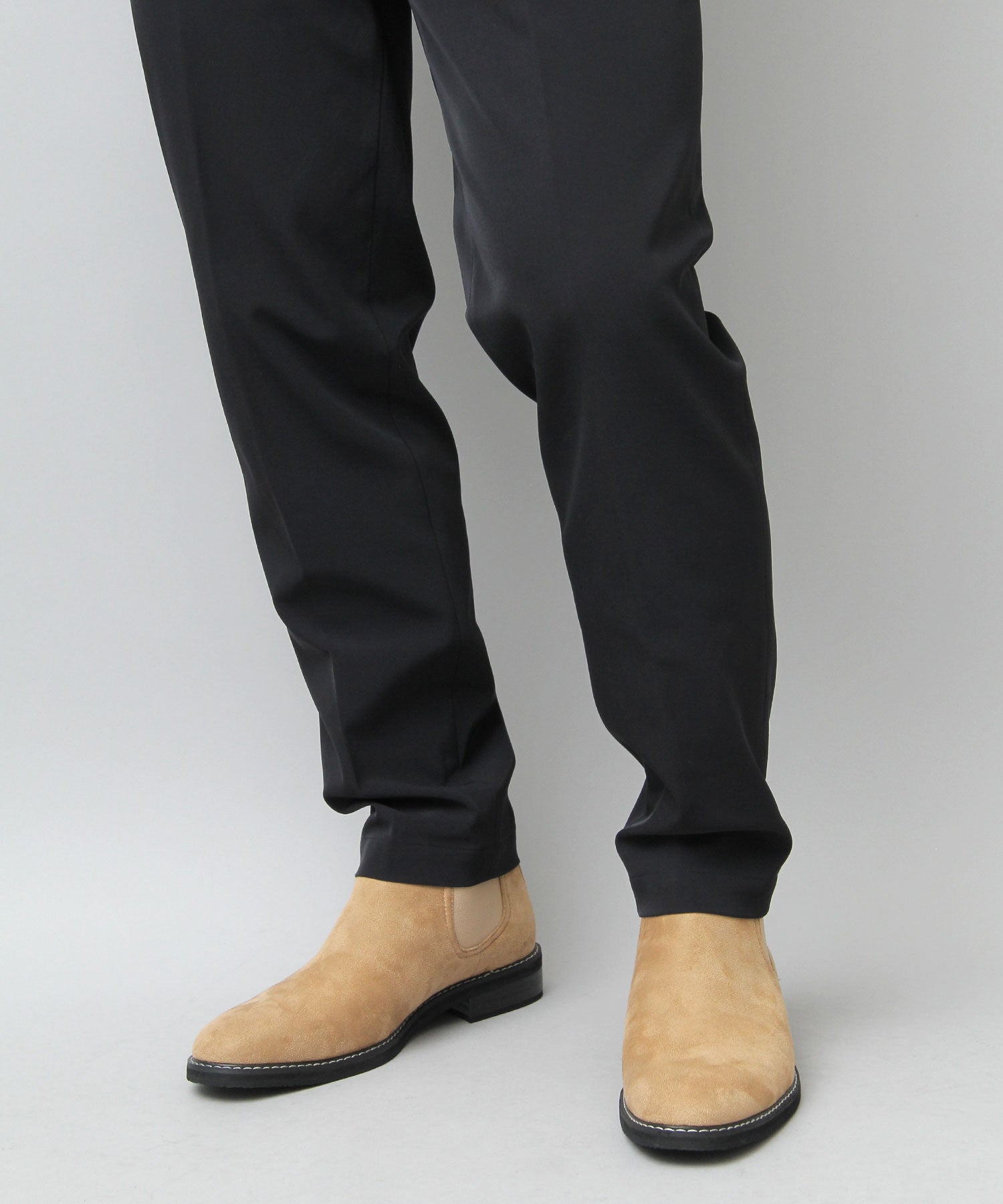 眉間戈爾男士靴子絨面革切爾西靴