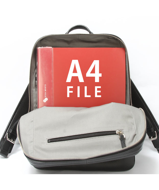 HERGOPOCH ER Embossed Leather Business Backpack for Men Brand Commuting leather Genuine Leather Made in Japan A4 PC 14 inches HERGOPOCH ER-BPM