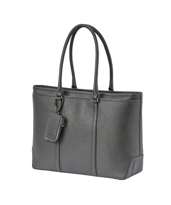 エルゴポック HERGOPOCH エルゴポック ビジネストートバッグ メンズ ブランド レザー 本革 大容量 日本製 肩掛け 大きめ ファスナー付き B4 HERGOPOCH HMーTT (グレー) グレー