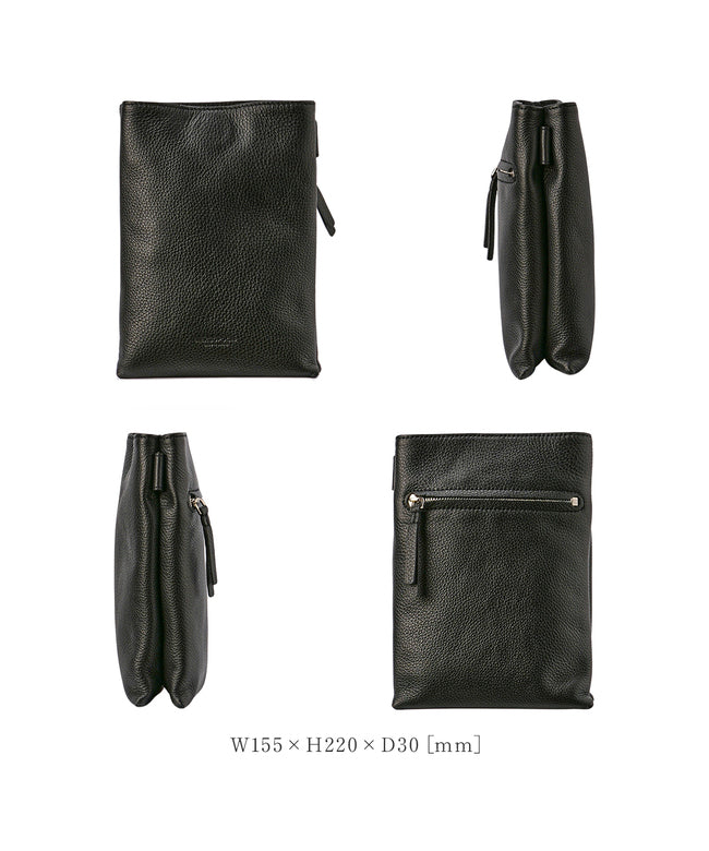 HERGOPOCH Shoulder Bag Men's Brand leather Genuine Leather Lightweight Made in Japan Crossbody Small Vertical Neck Pouch HERGOPOCH TC-RS