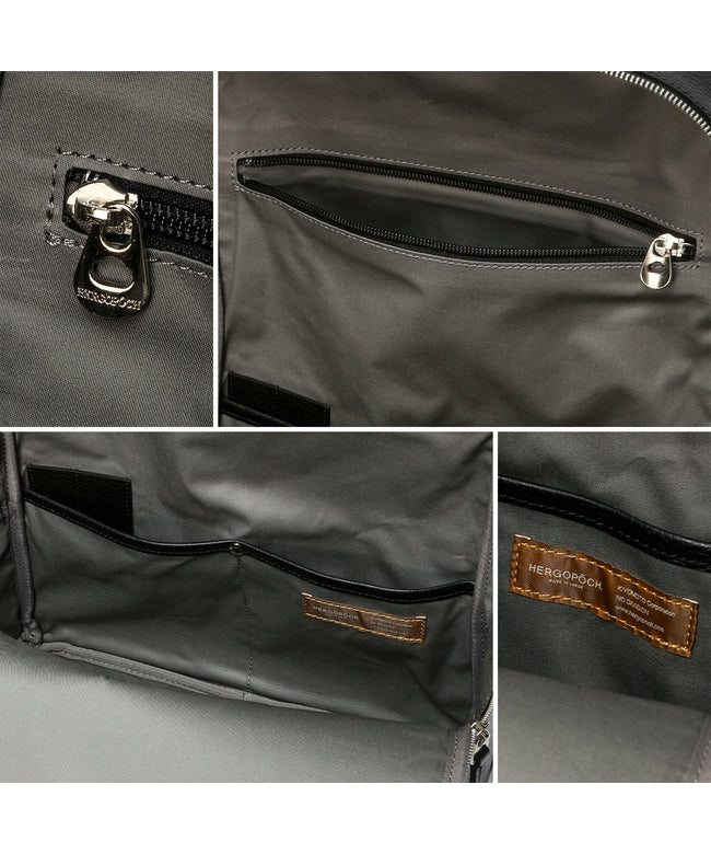 エルゴポック HERGOPOCH 新商品/エルゴポック/ビジネスリュックB4/ファスナーポケット/キャリーケース用ループ/レザーネームタグ【er-bp2】