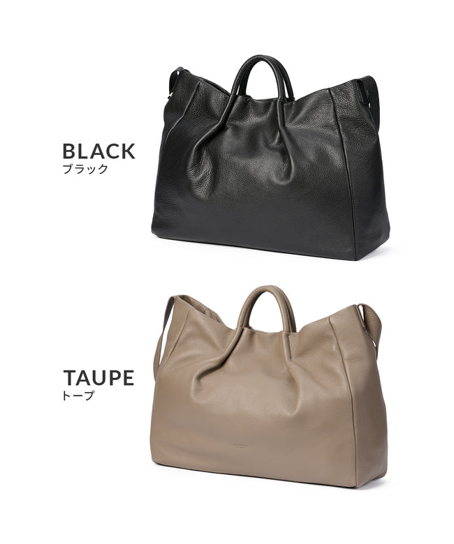 エルゴポック HERGOPOCH 新商品/エルゴポック/TC/Soft Shrink Leather/2WAYトートバッグ/ファスナーポケット/2WAY/バックル式ショルダーストラップ【tc-t (トープ) トープ