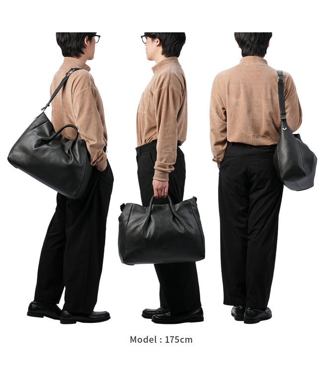エルゴポック HERGOPOCH 新商品/エルゴポック/TC/Soft Shrink Leather/2WAYトートバッグ/ファスナーポケット/2WAY/バックル式ショルダーストラップ【tc-t (トープ) トープ