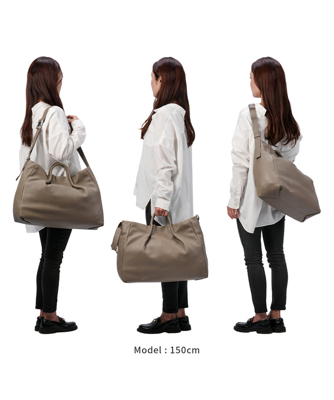 エルゴポック HERGOPOCH 新商品/エルゴポック/TC/Soft Shrink Leather/2WAYトートバッグ/ファスナーポケット/2WAY/バックル式ショルダーストラップ【tc-t (トープ) トープ